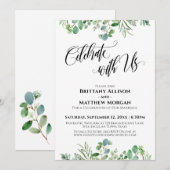 Elegant Eucalyptus Celebrate met ons bruiloft Kaart (Voorkant / Achterkant)