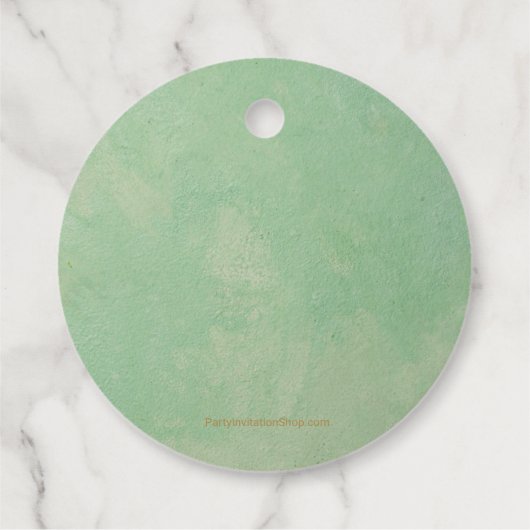 Elegant Eucalyptus Christening Bedankjes Labels (Achterkant)