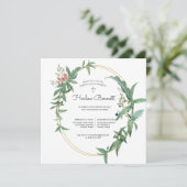 Elegant Eucalyptus Christening of Baptisme Kaart (Staand voorkant)