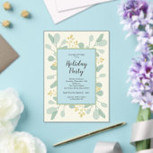 Elegant Eucalyptus Christmas Holiday Acryl Uitnodigingen (Insitu (Huwelijk))