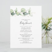 Elegant Eucalyptus Couples Baby shower Greenery Kaart (Staand voorkant)