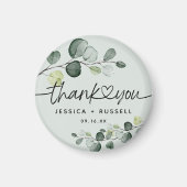 Elegant Eucalyptus Dank je huwelijk Magneet (Voorkant)