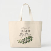 Elegant Eucalyptus Dice Bunco Grote Tote Bag (Voorkant)