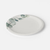 Elegant Eucalyptus Dinner Plate Coastal Papieren Bordje (Gekanteld)