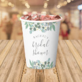 Elegant Eucalyptus Dusty Blue Vrijgezellenfeest Papieren Bekers