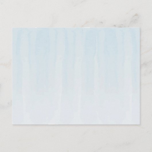 Elegant Eucalyptus Dusty Blue Wedding Invitation Briefkaart (Achterkant)