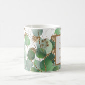 Elegant Eucalyptus en Gold Retirement Coffee Mok (Center)