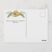 Elegant Eucalyptus en Seashell Wedding Invitation Briefkaart (Achterkant)