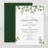 Elegant Eucalyptus Engagement Party Kaart (Voorkant / Achterkant)