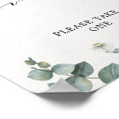 Elegant Eucalyptus Favor Sign Poster (Hoek)