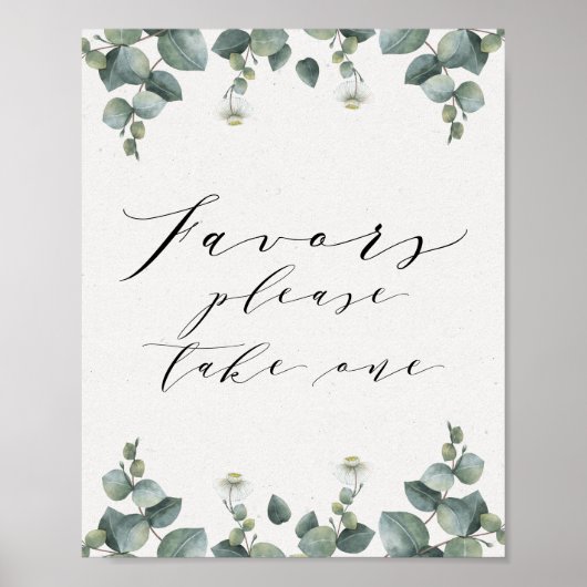 Elegant Eucalyptus Favor Teken Poster (Voorkant)