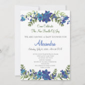 Elegant Eucalyptus Floral Baby shower-uitnodiging (Voorkant)