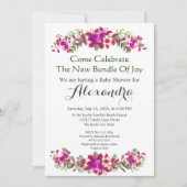 Elegant Eucalyptus Floral Baby shower-uitnodiging (Voorkant)