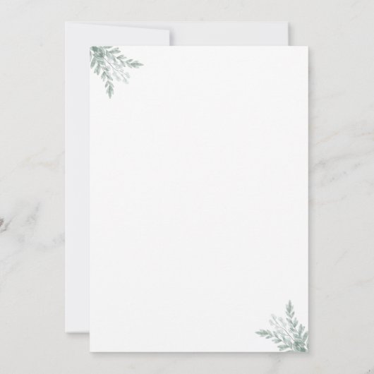 Elegant Eucalyptus Floral bewaar de datum van het Kaart (Achterkant)