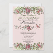 Elegant Eucalyptus Floral Blush Pink (Voorkant)