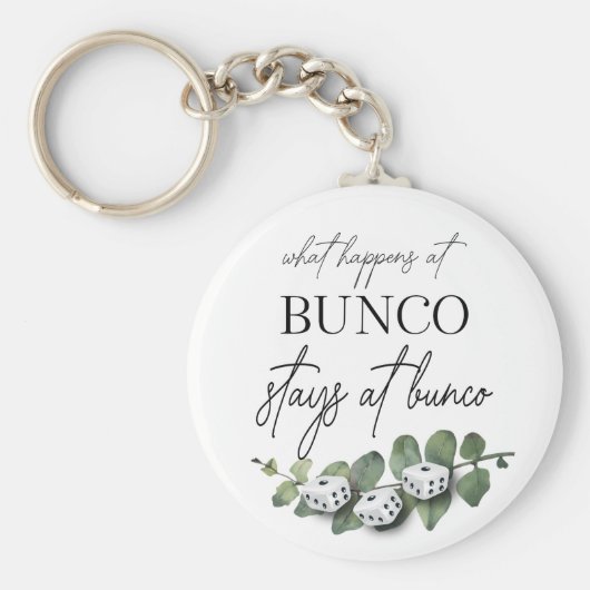 Elegant Eucalyptus Floral Bunco Sleutelhanger (Voorkant)