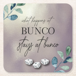 Elegant Eucalyptus Floral Dice Bunco Kartonnen Onderzetters
