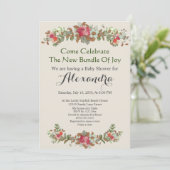 Elegant Eucalyptus Floral Mint Green Baby shower (Staand voorkant)
