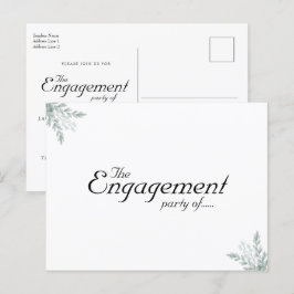 Elegant Eucalyptus Floral slaat het Verloving Datu Uitnodiging Briefkaart