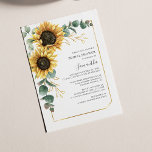 Elegant Eucalyptus Floral Sunflower Vrijgezellenfe Kaart<br><div class="desc">Creëer een moderne Sunflower Floral Bridal Shower-uitnodigkaart met deze schattige sjabloon met prachtige rustige florale bouquet met moderne eenvoudige typografie. TIP: Overeenkomende trouwsuite-kaarten zoals RSVP,  trouwprogramma's,  banners,  tapestry,  cadeaubonnen,  labels,  borden en andere bruiloft-keepsakes en -godies zijn beschikbaar in het collectie hieronder met dit ontwerp.</div>