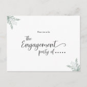 Elegant Eucalyptus Floral Verloving Uitnodiging Briefkaart (Voorkant)