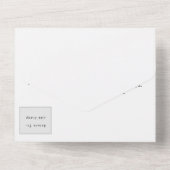 Elegant Eucalyptus Floral Waterverf Wedding All In One Uitnodiging (Achterkant)