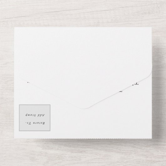 Elegant Eucalyptus Floral Waterverf Wedding All In One Uitnodiging (Achterkant)