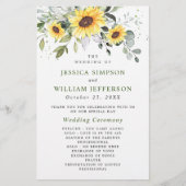 Elegant Eucalyptus Floral Wedding Ceremony Program (Voorkant)