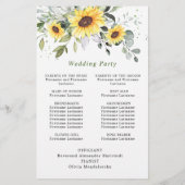 Elegant Eucalyptus Floral Wedding Ceremony Program (Achterkant)