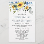 Elegant Eucalyptus Floral Wedding Ceremony Program (Voorkant)