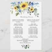 Elegant Eucalyptus Floral Wedding Ceremony Program (Achterkant)