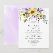 Elegant Eucalyptus Floral Wedding Kaart (Voorkant / Achterkant)