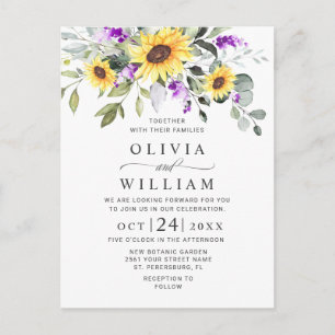 Elegant Eucalyptus Floral Wedding Kaart