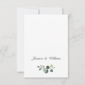 Elegant Eucalyptus Floral Wedding QR Code RSVP Kaartje (Achterkant)