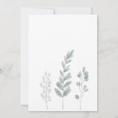 Elegant Eucalyptus Floral Wedding Rehearsal Dinner Kaart (Achterkant)