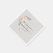 Elegant Eucalyptus Flower Heart Vrijgezellenfeest Servet (Hoek)