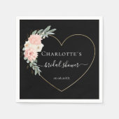 Elegant Eucalyptus Flower Heart Vrijgezellenfeest Servet (Voorkant)