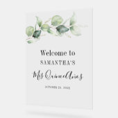 Elegant Eucalyptus Foliage Mis Quince Anos Acryl Bord (Hoek)