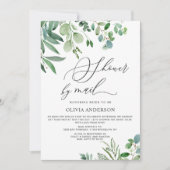 Elegant Eucalyptus Foliage Vrijgezellenfeest per p Kaart (Voorkant)