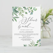 Elegant Eucalyptus Foliage Vrijgezellenfeest per p Kaart (Staand voorkant)