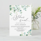 Elegant Eucalyptus Foliage Vrijgezellenfeest per p Kaart (Staand voorkant)