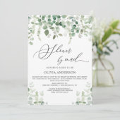 Elegant Eucalyptus Foliage Vrijgezellenfeest per p Kaart (Staand voorkant)