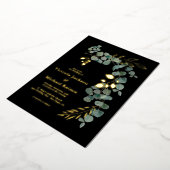 Elegant Eucalyptus Folie Uitnodiging (Gedraaid)