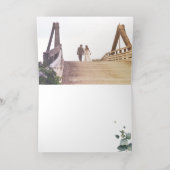 Elegant Eucalyptus Foto: Gold Folie Wenskaart (Binnenlaag)