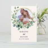 Elegant Eucalyptus Fotocadeau Kaart (Staand voorkant)