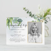 Elegant Eucalyptus Foto's vieren het leven Kaart (Staand voorkant)