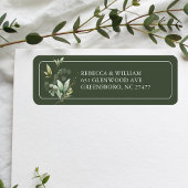 Elegant Eucalyptus gebladerte bruiloft retour adre Etiket