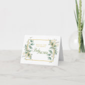 Elegant Eucalyptus Gender Neutral Baby Shower Bedankkaart (Voorkant)
