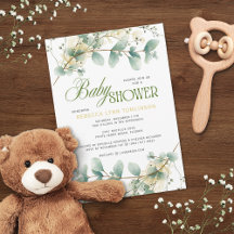 Elegant eucalyptus genderneutraal Baby shower