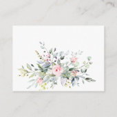 Elegant Eucalyptus Gift Bridal DISPLAY SHOWER Informatiekaartje (Achterkant)